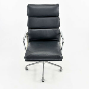 SOLD 1990s Herman Miller Eames Aluminum Group Soft Pad Executive Desk Chair in Navy Blue