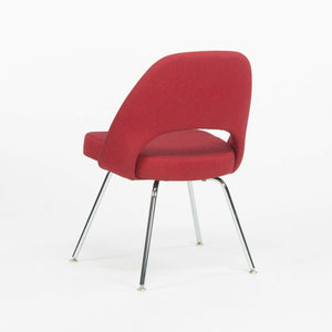 SOLD Red Fabric Eero Saarinen for Knoll 2020 Executive Side Chair with Chrome Legs