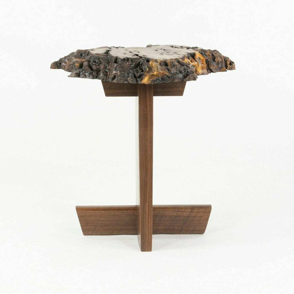 SOLD Mira Nakashima Claro Walnut Burl Minguren I Side Table George Nakashima Studio
