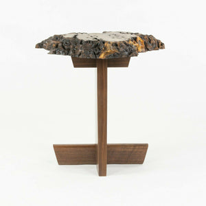 SOLD Mira Nakashima Claro Walnut Burl Minguren I Side Table George Nakashima Studio