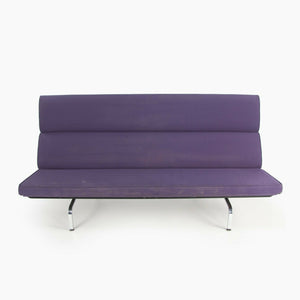 2006 Herman Miller Ray and Charles Eames Sofa Compact Purple Fabric Upholstery