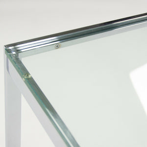 SOLD Geiger Metal Series Coffee Table, Chromed Steel and Glass Top 48" x 24"