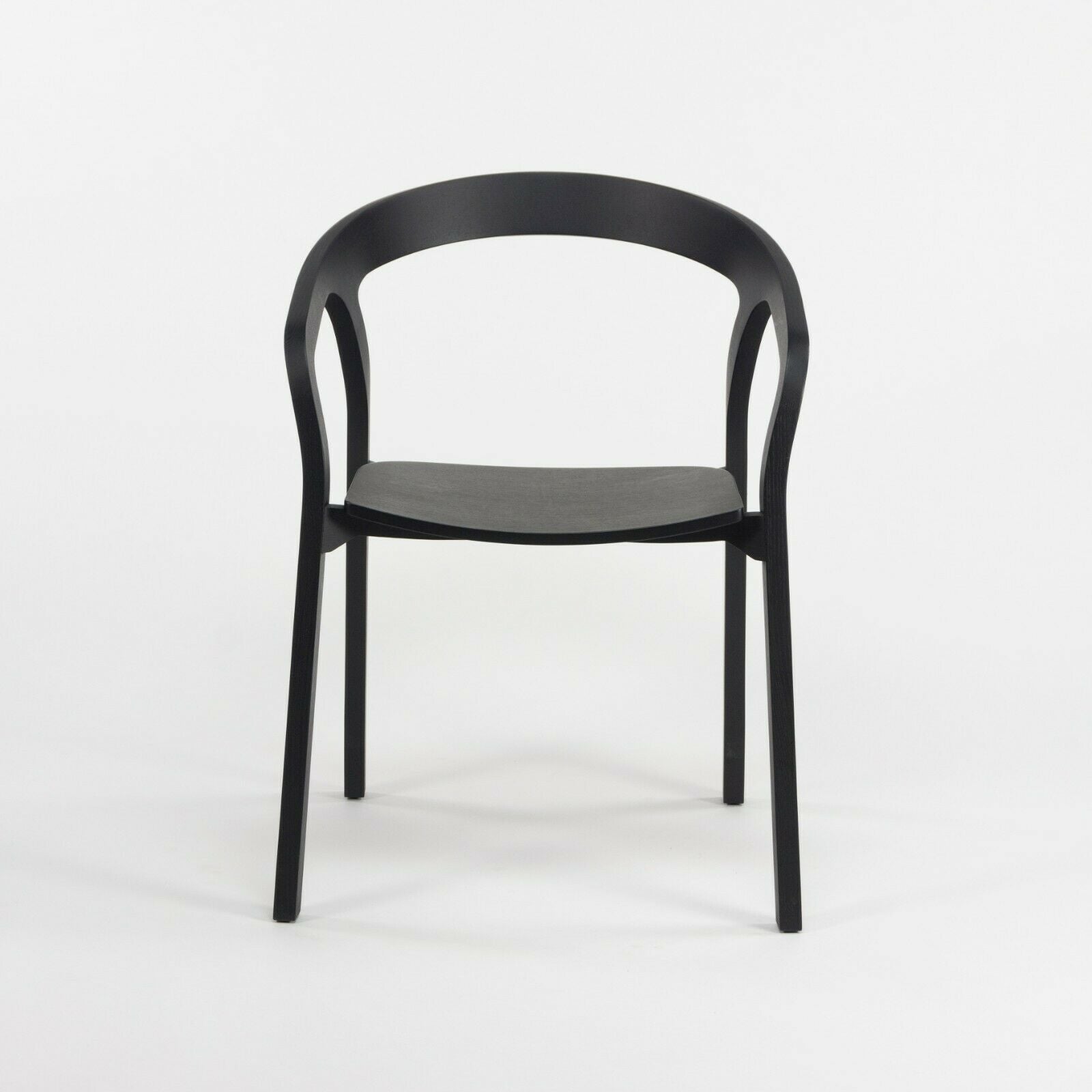 SOLD Pair Nitzan Cohen for Mattiazzi He Said/She Said MC1 Chairs Solid Black Ash Wood