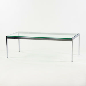 SOLD Geiger Metal Series Coffee Table, Chromed Steel and Glass Top 48" x 24"
