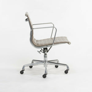 SOLD Greige Leather Herman Miller Eames Aluminum Group Management Desk Chair 8 Available