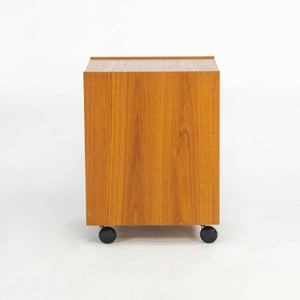 SOLD 1970s Pair of Rolling W&B Mobler Danish Modern Teak Bedside Table / Cabinets