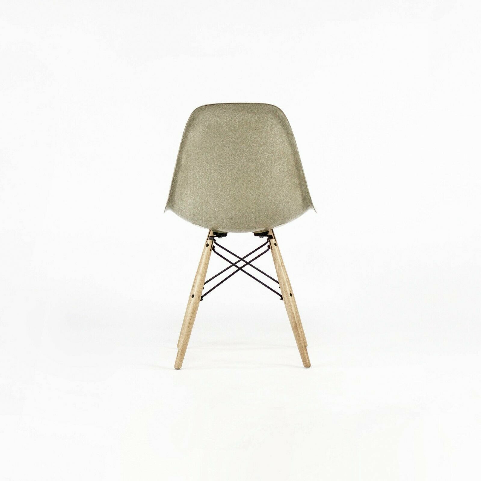 SOLD 2010s Eames Modernica Case Study Celery Fiberglass Side Shell Chair with Dowel Base
