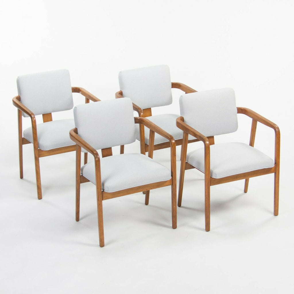 SOLD 1950s George Nelson Herman Miller Pull-Up Dining Chairs w/ New Upholstery 4 pcs