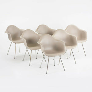 SOLD 2014 Herman Miller Eames Molded Plastic Shell Arm Chair w/ Chrome Legs Set of 6