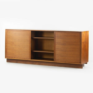 1954 George Nakashima Studio Triple Sliding Door Cabinet Credenza Black Walnut