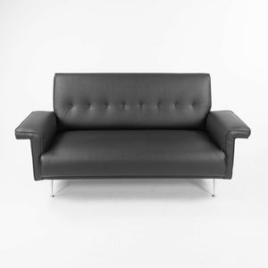 SOLD 1954 George Nelson Herman Miller 5482 Thin Edge Loveseat / Sofa in Black