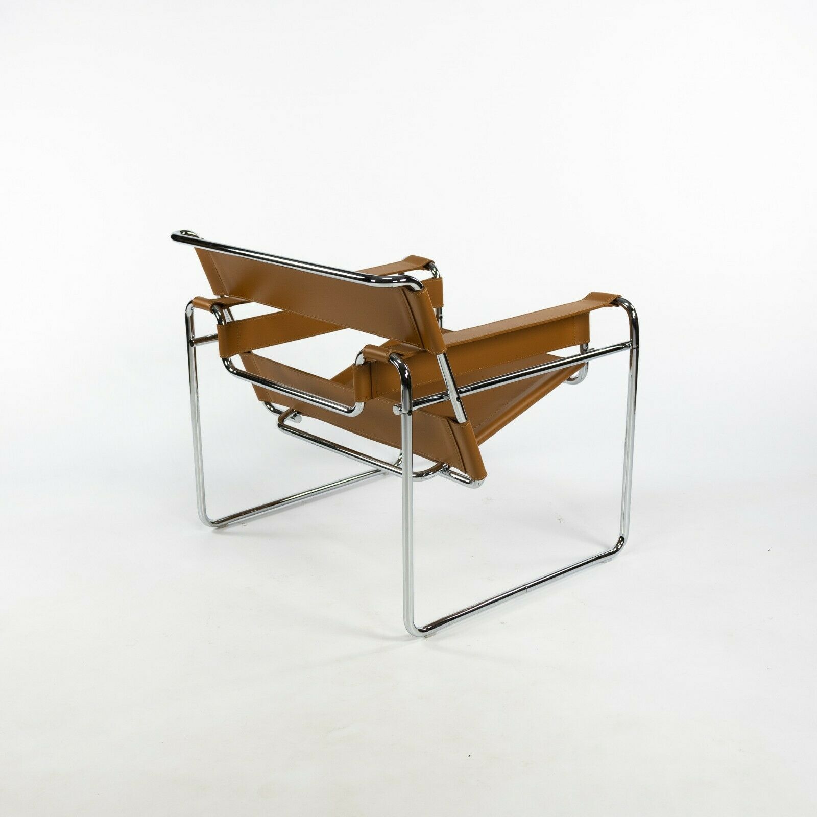 SOLD 2021 Marcel Breuer for Knoll Wassily Chair Warm Beige Leather with Chrome Frame