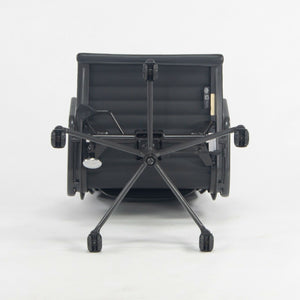 SOLD 2018 Herman Miller Eames Aluminum Group Executive Desk Chair in Black Leather 7x