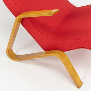 SOLD 1950s Eero Saarinen Knoll Grasshopper Lounge Chair w/ New Red Knoll Upholstery