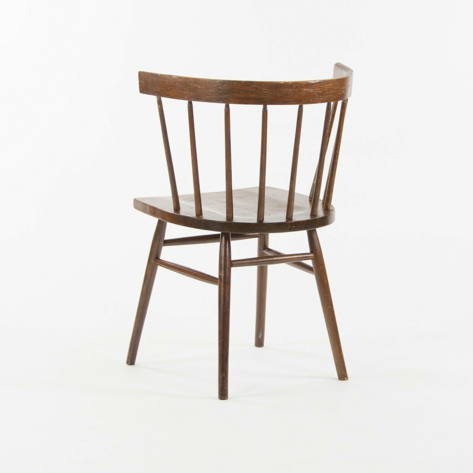 SOLD 1947 Pair of George Nakashima for Knoll N19 Straight Chairs with Dark Walnut Finish