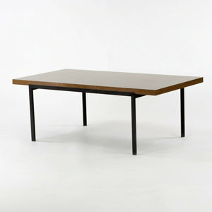 1950 Florence Knoll RARE T Angle Coffee Table No. 115 in Black & Walnut Laminate