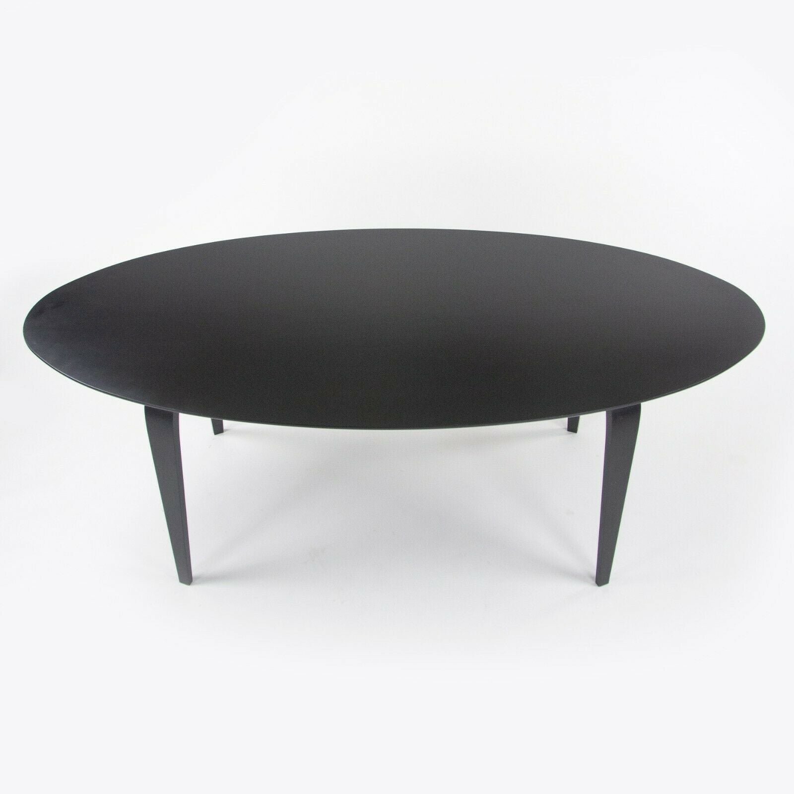 2010s Benjamin Cherner Oval Ebonized Walnut 84 x 38 in Dining Table