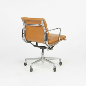 SOLD 1987 Herman Miller Eames Aluminum Group Soft Pad Desk Chairs in Tan Leather 16x Available