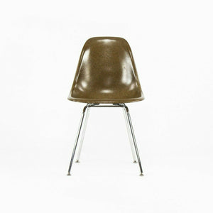 SOLD 2010s Eames Modernica Case Study Pumpernickel Fiberglass Side Shell Chair with H-Base