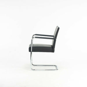 2010s Walter Knoll George Cantilever Stacking Chairs designed by EOOS in Black Leather