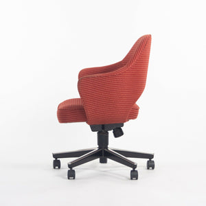 SOLD 2007 Eero Saarinen for Knoll Executive Arm Office Desk Chair Red Fabric 4 Available