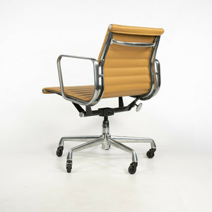 SOLD 2010s Herman Miller Eames Aluminum Group Management Desk Chair in Honey Leather