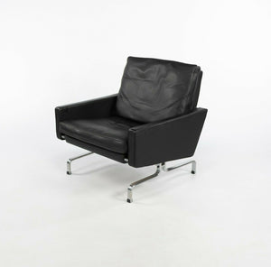 2010 Pair of Poul Kjaerholm for Fritz Hansen PK31 Easy Lounge Chair Black Leather