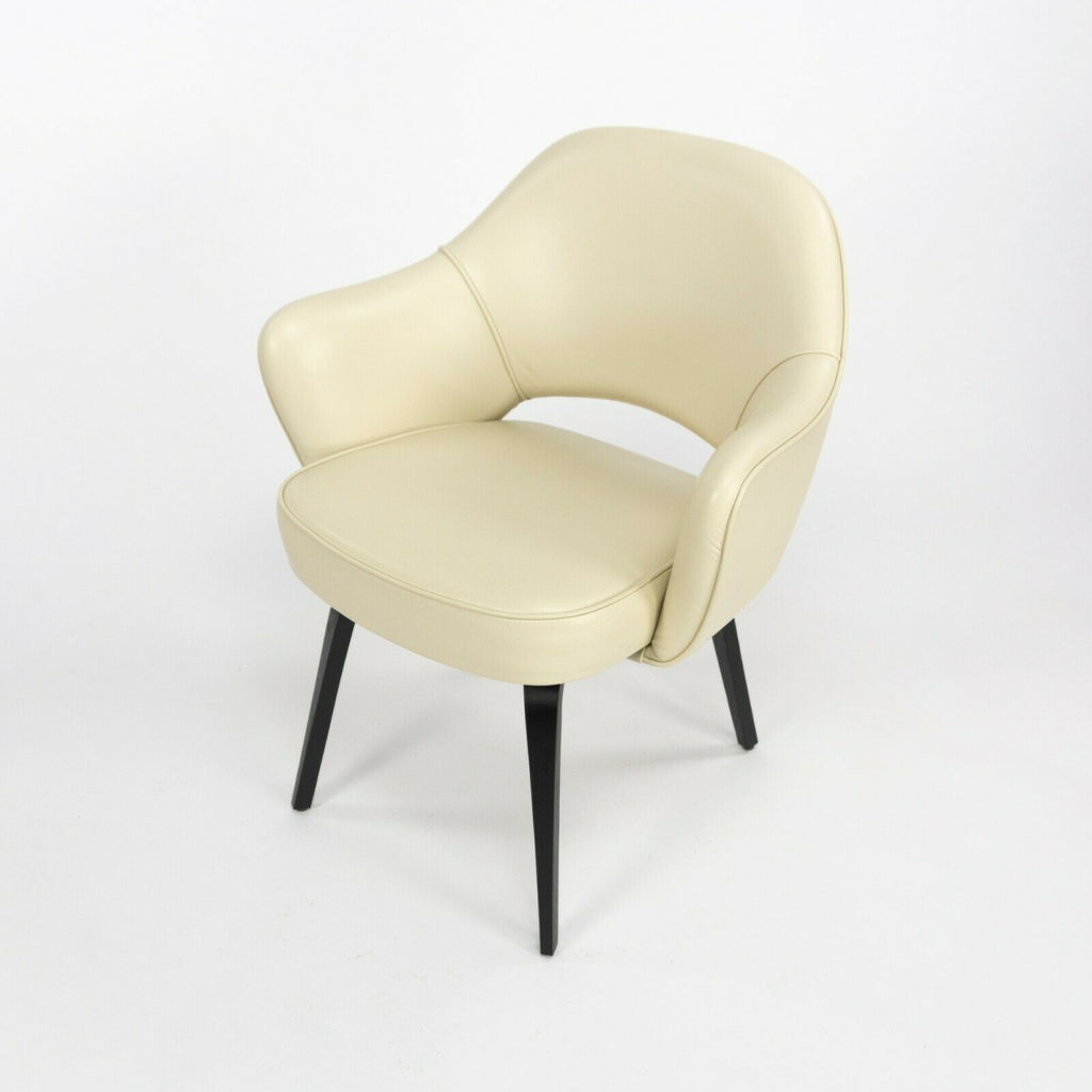 Eero Saarinen for Knoll 2020 Executive Armchair with Ivory Leather & Wood Legs