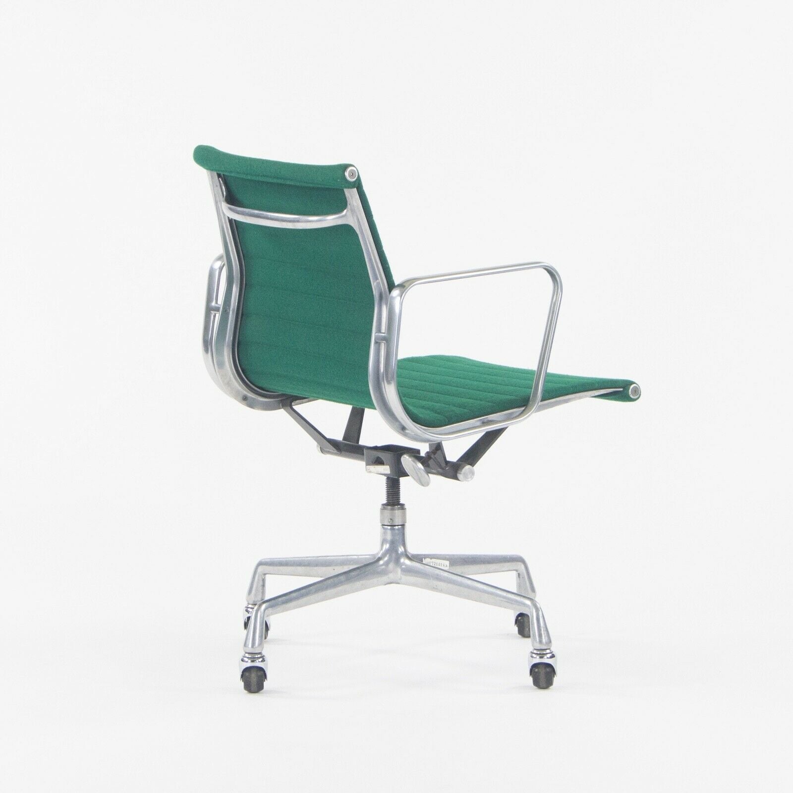SOLD 1984 Herman Miller Eames Aluminum Group Management Desk Chair with Green Fabric