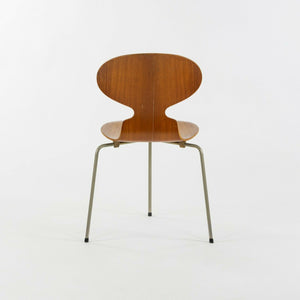 SOLD 1960s Pair of Arne Jacobson Fritz Hansen Ant Stacking Side Chairs Teak & Steel