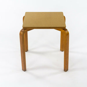 1950s Thonet Bent Birch Wood and Wood Grain Square Laminate Side / End Table