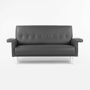 SOLD 1954 George Nelson Herman Miller 5482 Thin Edge Loveseat / Sofa in Black