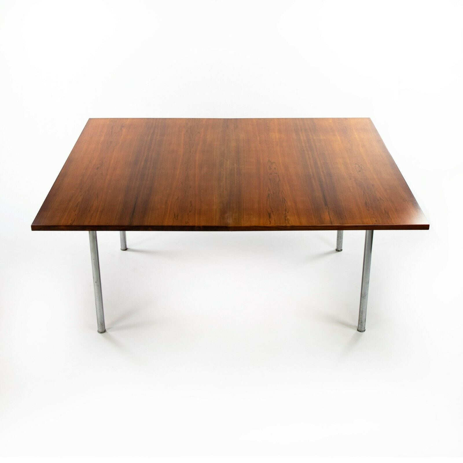 1960 Hans J. Wegner for Andreas Tuck Model AT321 Dining Table in Rosewood and Chromed Steel