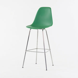 SOLD Ray and Charles Eames Herman Miller Molded Shell Bar Stool Chair Kelly Green