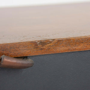 SOLD 1960s Florence Knoll Associates Hanging Wall Cabinet Sideboard Walnut and Black