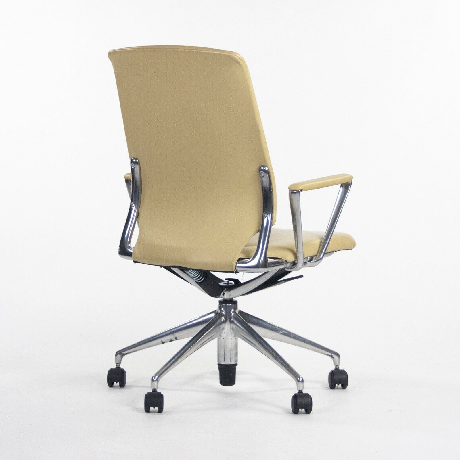 2011 Vitra Meda by Alberto Meda Desk Chair Tan Full Leather