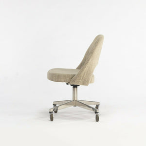 1974 Eero Saarinen for Knoll Rolling Executive Office Chairs Original Tan Fabric