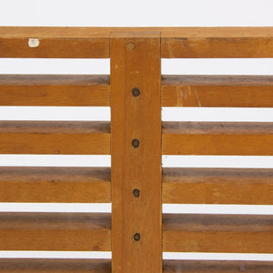 SOLD 1950s Rare George Nelson for Herman Miller 102 inch 4992 Slat Bench Maple Black Laquer