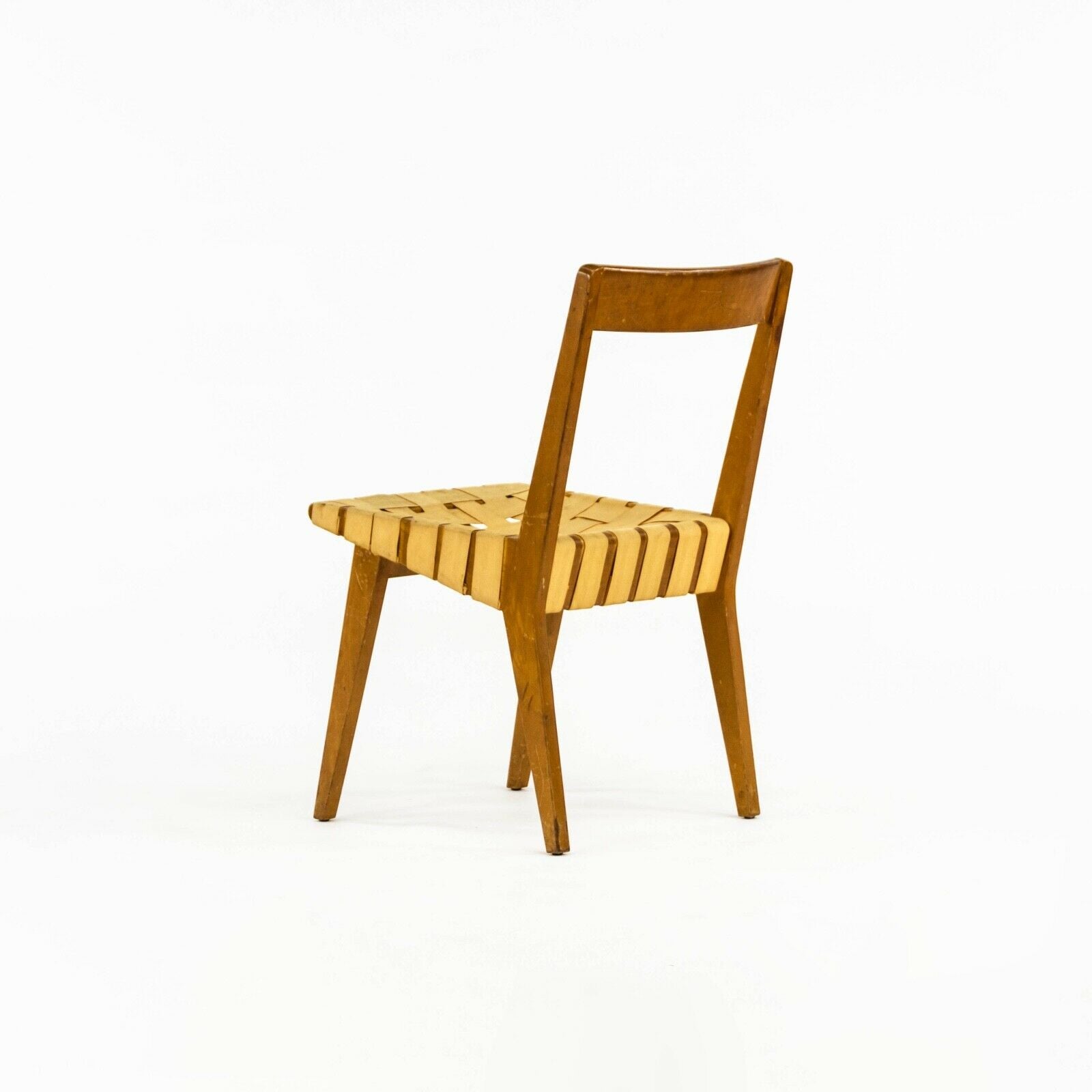 1940s Jens Risom For Knoll Associates 666 WSP Dining Chair with Webbing in Maple