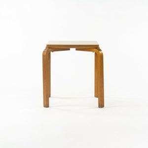 1950s Thonet Bent Birch Wood and Wood Grain Square Laminate Side / End Table