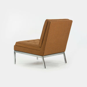 1973 Florence Knoll International Slipper Lounge Chair Brown/Burnt Orange Fabric