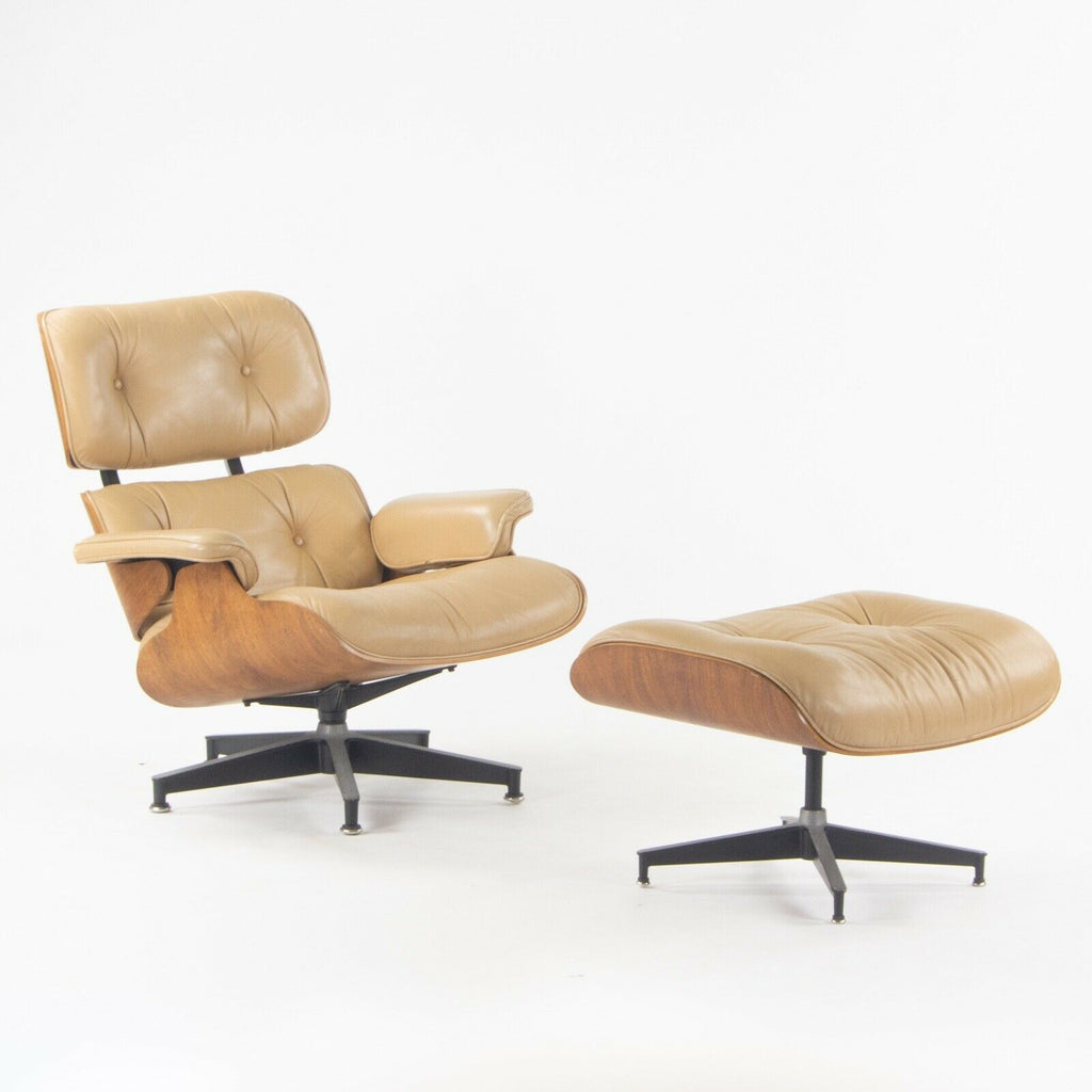 SOLD 1970s Herman Miller Eames Lounge Chair and Ottoman 670 671 Rosewood Tan Leather