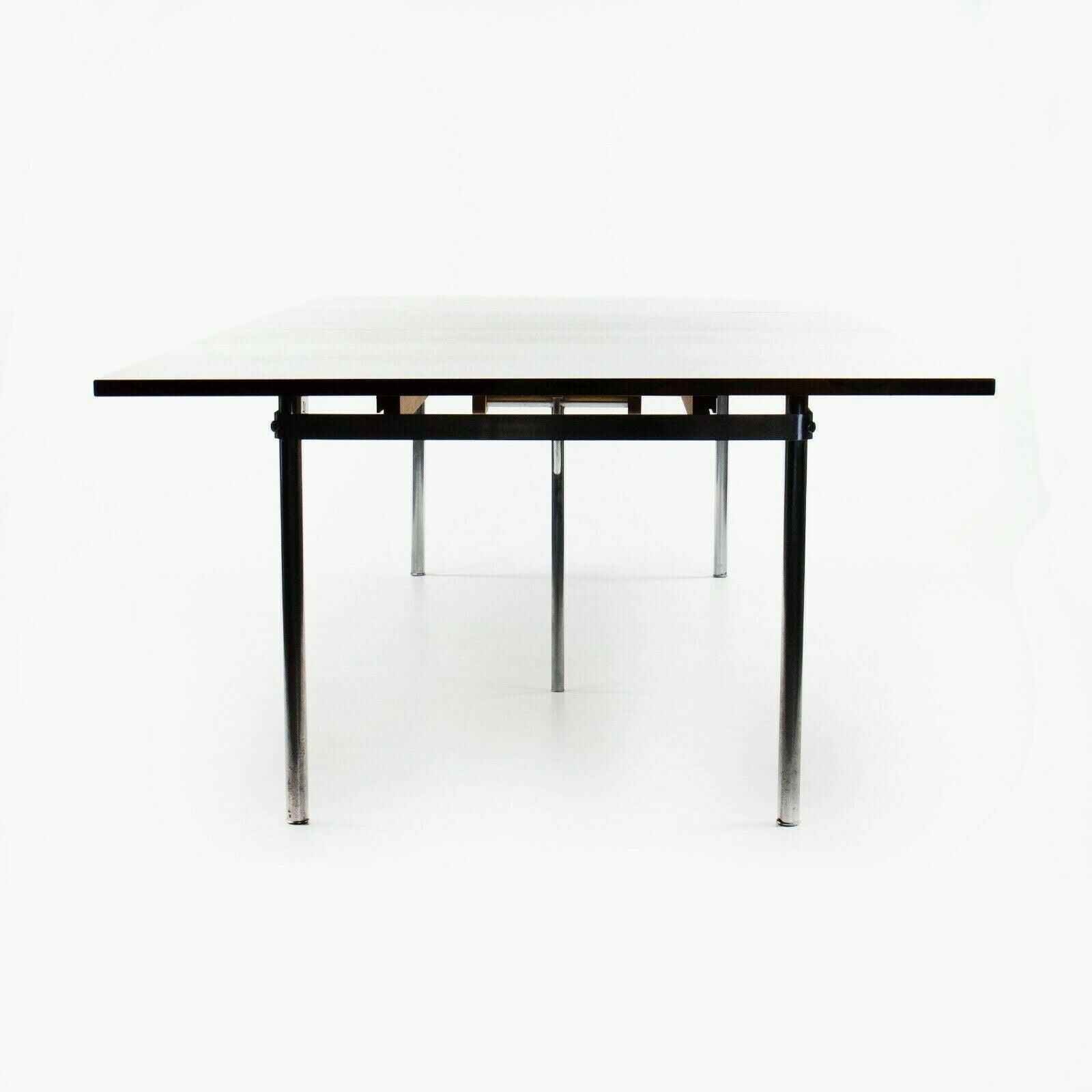 1960 Hans J. Wegner for Andreas Tuck Model AT321 Dining Table in Rosewood and Chromed Steel