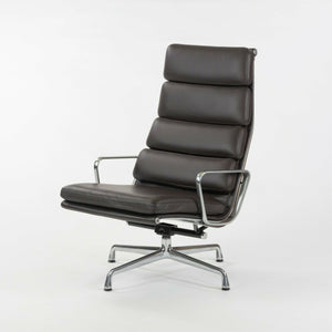 SOLD 2014 Eames Herman Miller Espresso MCL Soft Pad Aluminum Group Lounge Chair 4-Pad