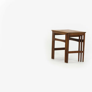 SOLD 1950s Vintage Hans J. Wegner Andreas Tuck Teak Nesting Tables Set of 3 Made in Denmark