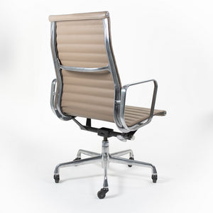 2010s Eames Aluminum Group Executive Chair by Charles and Ray Eames for Herman Miller in Beige Leather