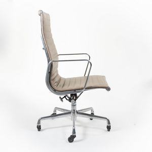 2010s Eames Aluminum Group Executive Chair by Charles and Ray Eames for Herman Miller in Beige Leather