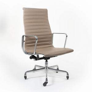 2010s Eames Aluminum Group Executive Chair by Charles and Ray Eames for Herman Miller in Beige Leather