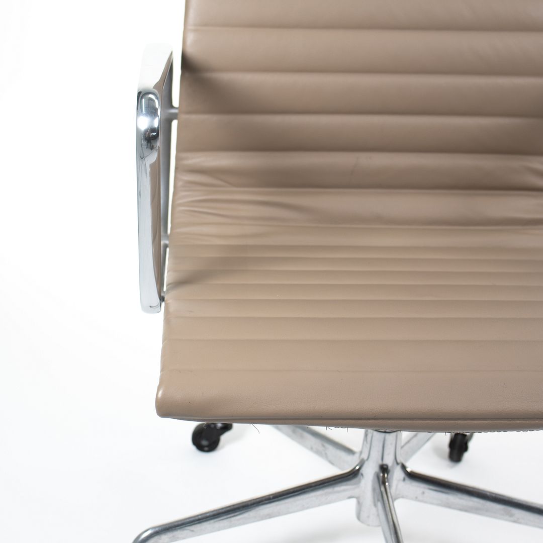 2010s Eames Aluminum Group Executive Chair by Charles and Ray Eames for Herman Miller in Beige Leather