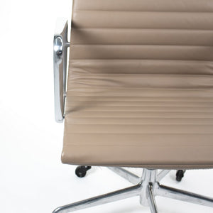 2010s Eames Aluminum Group Executive Chair by Charles and Ray Eames for Herman Miller in Beige Leather